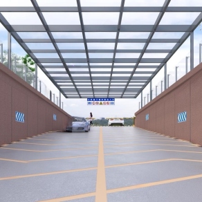 现代地下停车场入口3D模型下载